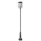 Z-Lite Aspen 3 Light Outdoor Post Mounted Fixture, Black And Clear Seedy 554PHXLR-518P-BK - alternate 2